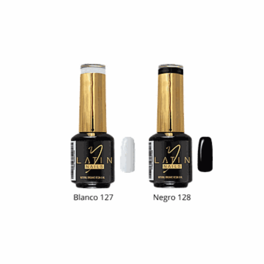 ESMALTE 15ML BLANCO-NEGRO LATIN